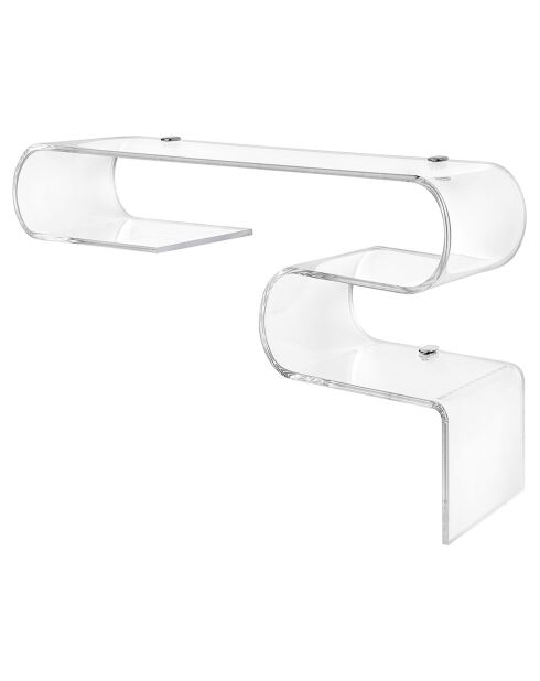 Console murale Curvy transparente - 76x15x40.5 cm