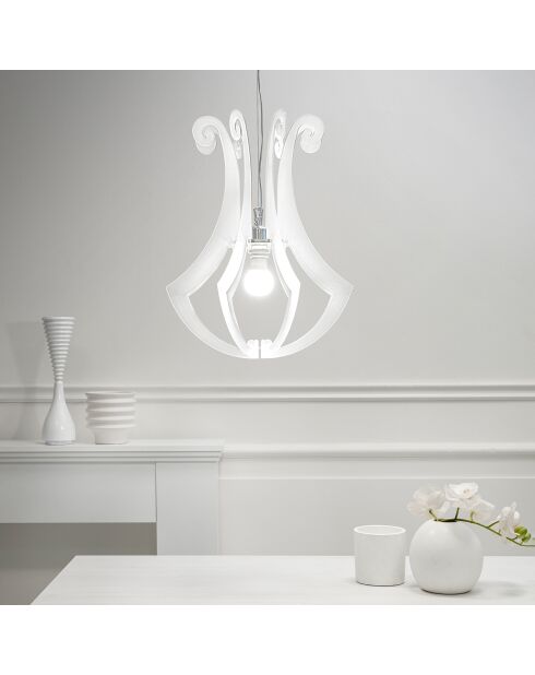 Suspension Octopus blanc satiné - D.30x35 cm