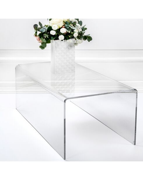 Table basse Sisto  transparente - 80x39x32 cm