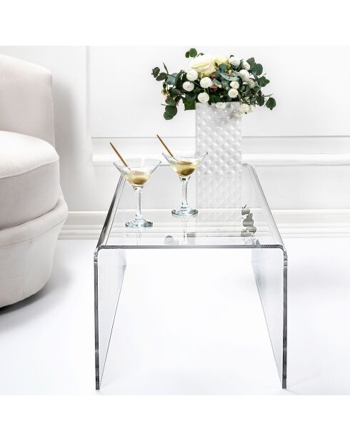 Table basse Sisto  transparente - 80x39x32 cm