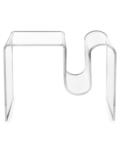 Table d'appoint Curvy transparente - 57x40x44 cm