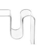 Table d'appoint Curvy transparente - 57x40x44 cm