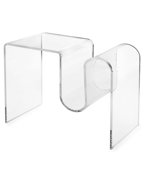 Table d'appoint Curvy transparente - 57x40x44 cm