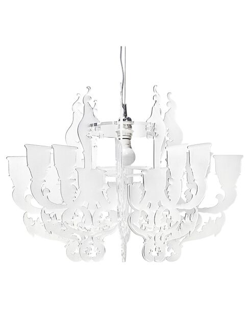 Lustre Ca Foscari blanc satiné - D.71x50 cm