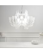 Lustre Ca Foscari blanc satiné - D.71x50 cm