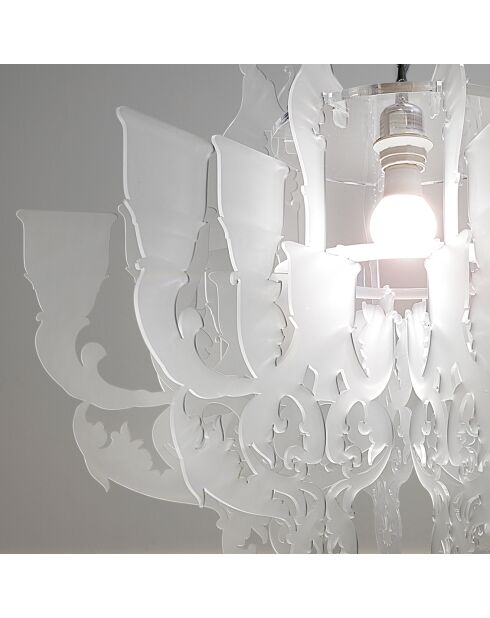 Lustre Ca Foscari blanc satiné - D.71x50 cm