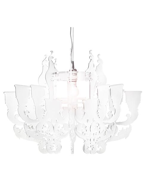 Lustre Ca Foscari blanc satiné - D.71x50 cm