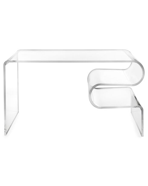 Table basse Curviligne transparente - 76x40x42 cm