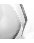 Fauteuil Clooney Cuir transparent/blanc - 55x48x75 cm