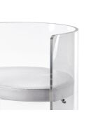 Fauteuil Clooney Cuir transparent/blanc - 55x48x75 cm