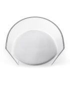 Fauteuil Clooney Cuir transparent/blanc - 55x48x75 cm