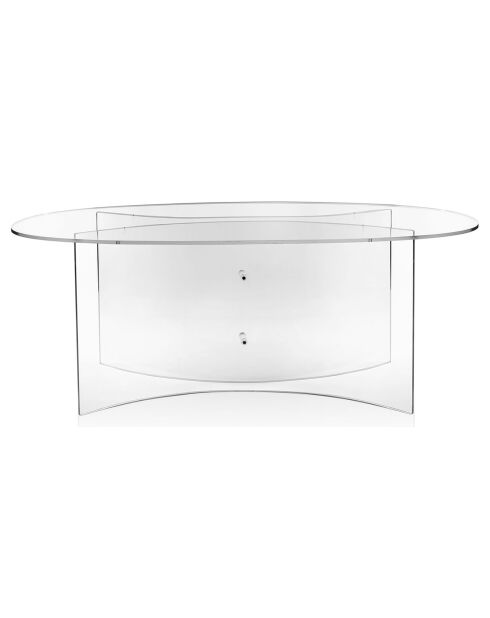 Mesita ovalada transparente Acqua - 200x100x70 cm