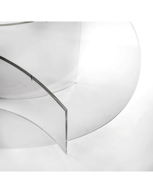 Mesita ovalada transparente Acqua - 200x100x70 cm