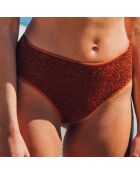 Bas de Maillot taille haute Chiara terracotta