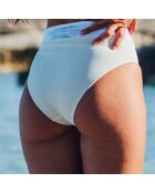 Bas de Maillot taille haute Louise écru/argenté