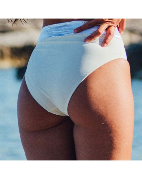 Ecru/zilver bikinibroekje met hoge taille Louise