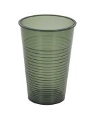 12 Gobelets en plastique jaune/gris/vert - 7x10x7 cm