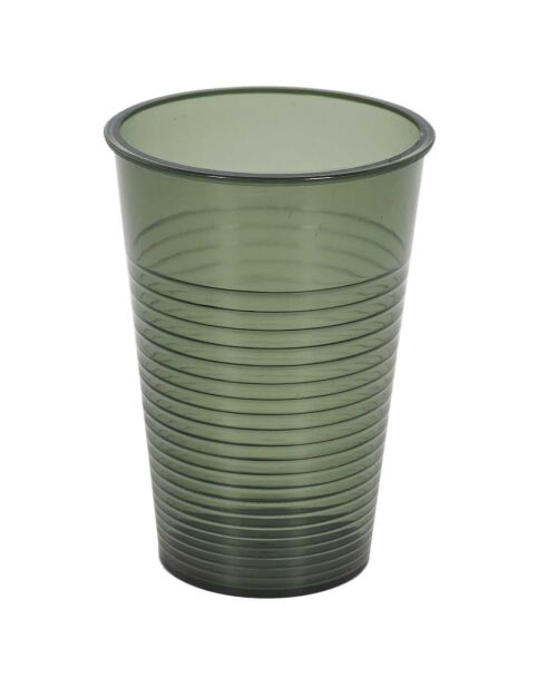 12 Gobelets en plastique jaune/gris/vert - 7x10x7 cm