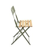 2 Chaises pliantes Bella Vita vert/marron - 42x81x48 cm