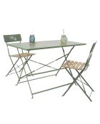2 Chaises pliantes Bella Vita vert/marron - 42x81x48 cm