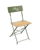 2 Chaises pliantes Bella Vita vert/marron - 42x81x48 cm