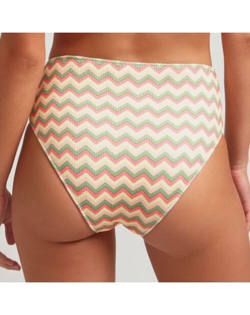 Bas de maillot de bain taille haute Halty Twister multicolore