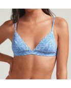 Haut de maillot de bain Bandana bleu