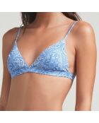 Haut de maillot de bain Bandana bleu