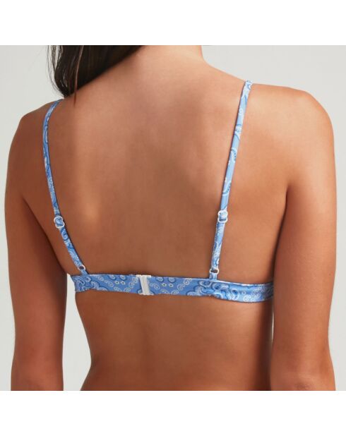 Haut de maillot de bain Bandana bleu