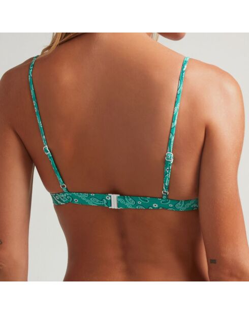 Haut de maillot de bain Bandana vert