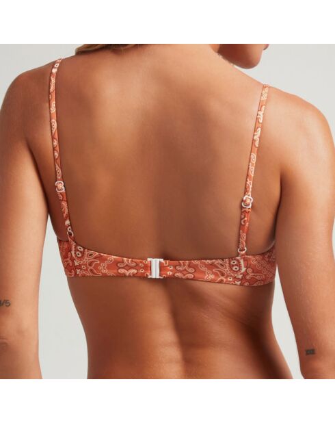 Haut de maillot de bain Bandana marron