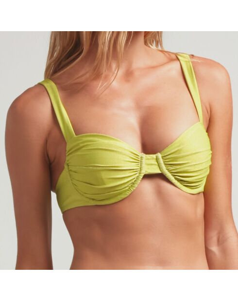 Haut de maillot de bain Balconette vert