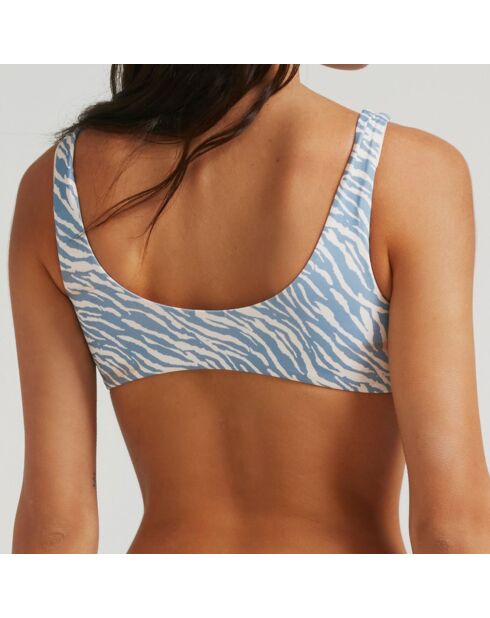 Haut de maillot de bain Runner Vagues bleu