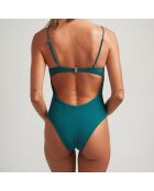 Maillot de bain 1 pièce vert pétrole