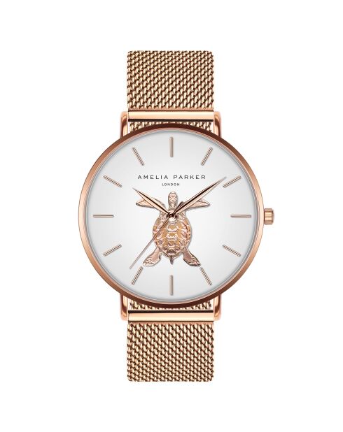 Montre Femme en Acier Rose Turtle rose doré