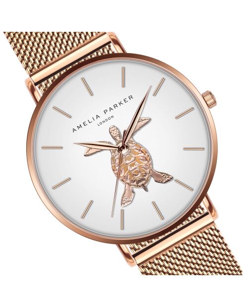 Montre Femme en Acier Rose Turtle rose doré
