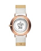 Montre Femme en Cuir Rose Turtle blanche