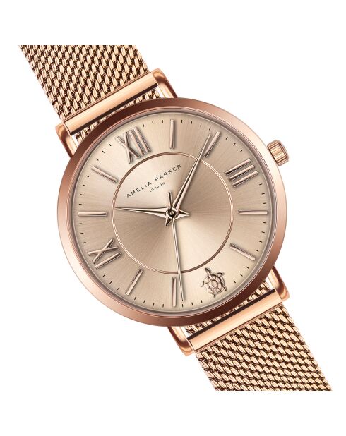Montre Femme en Acier Petite rose doré