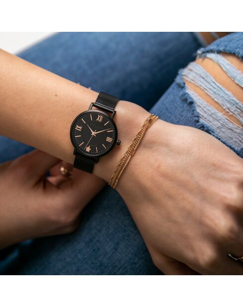 Montre Femme en Acier Petite noire