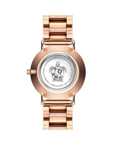 Montre Femme en Acier Grand rose doré