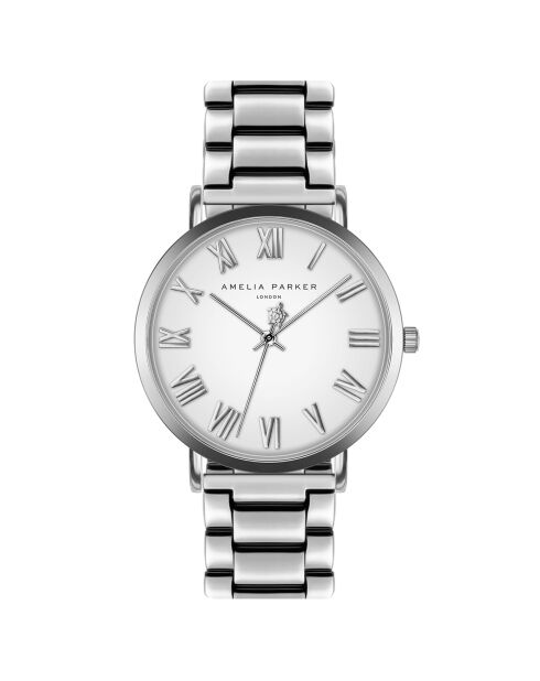 Montre Femme en Acier Grand argentée