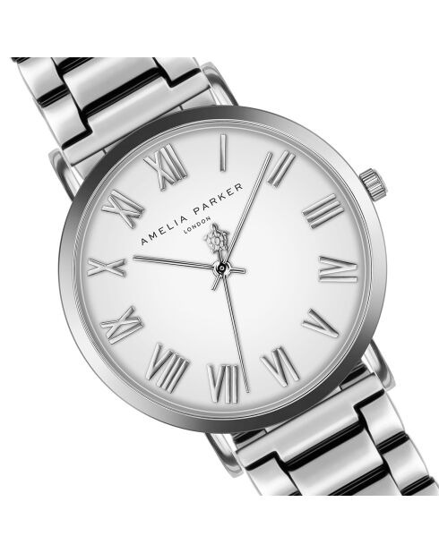 Montre Femme en Acier Grand argentée