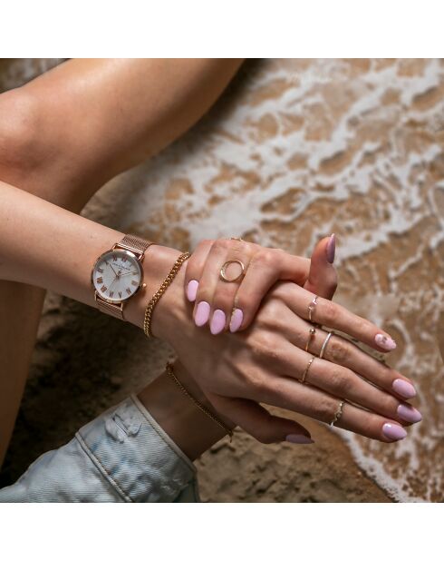 Montre Femme en Acier Classique rose doré