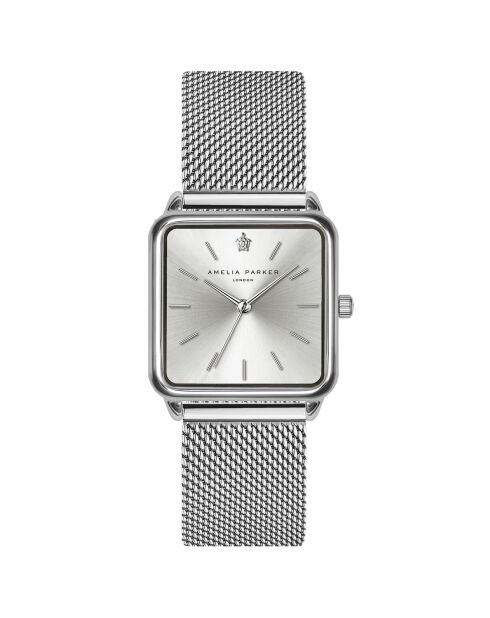 Montre Femme en Acier Plaza argentée