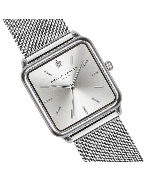 Montre Femme en Acier Plaza argentée