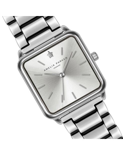 Montre Femme en Acier Plaza argentée
