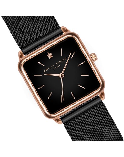 Montre Femme en Acier Night Plaza noire