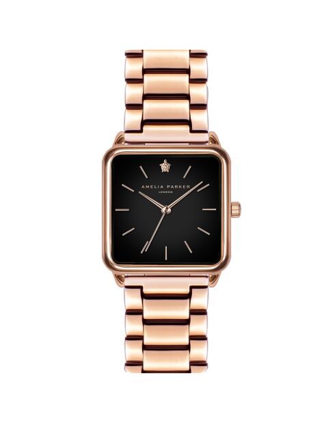 Montre Femme en Acier Night Plaza rose doré