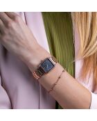 Montre Femme en Acier Night Plaza rose doré