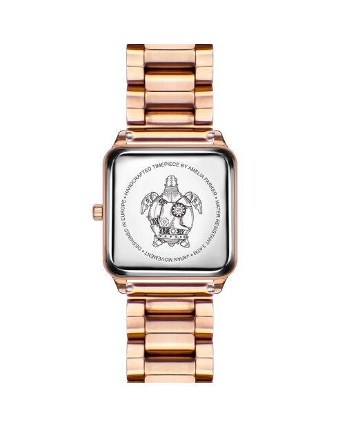 Montre Femme en Acier Night Plaza rose doré